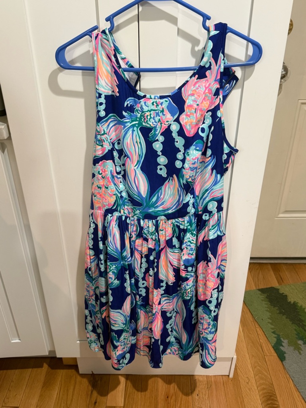 Lilly Pulitzer Navy & Multicolor Floral Halter Dress